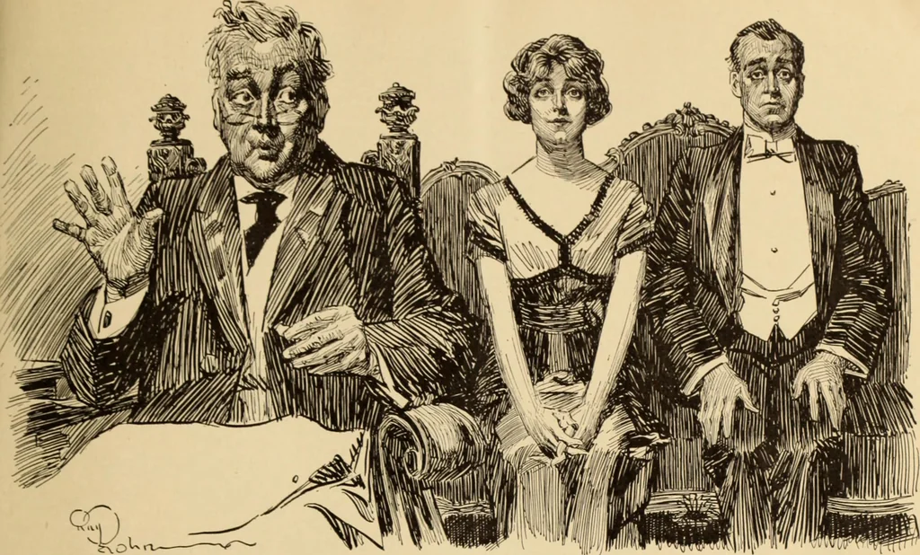 An illustration from Caricature. ed 1908, 1908, leaf 18