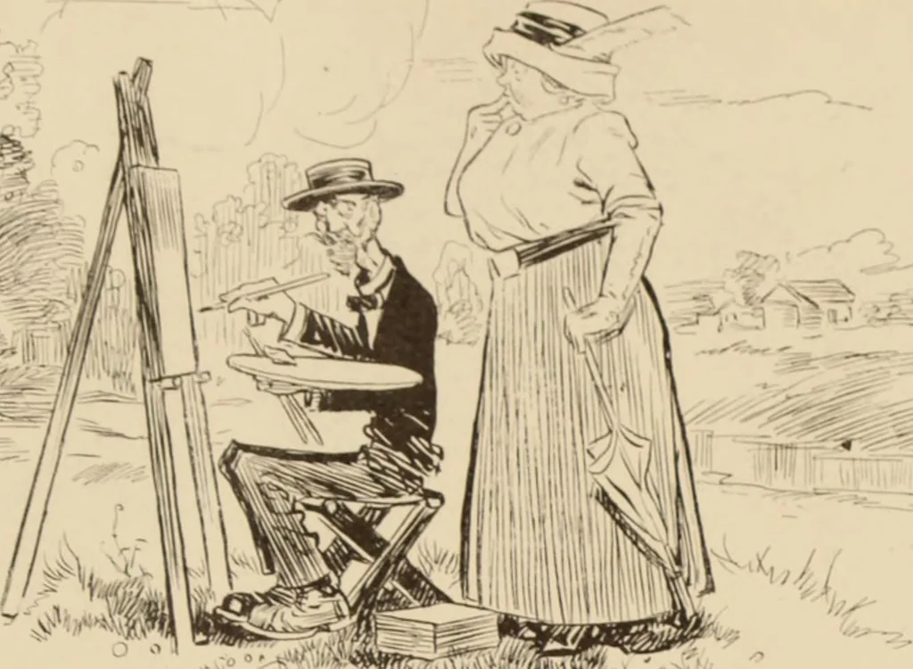 An illustration from Caricature. ed 1908, 1908, leaf 180