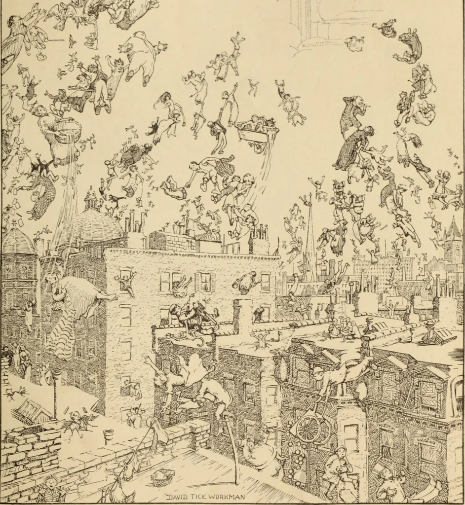 An illustration from Caricature. ed 1908, 1908, leaf 182