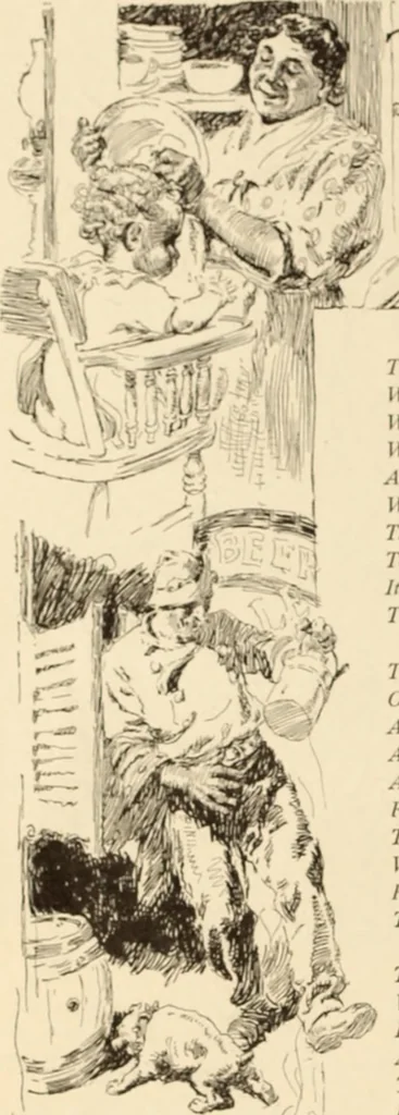 An illustration from Caricature. ed 1908, 1908, leaf 187
