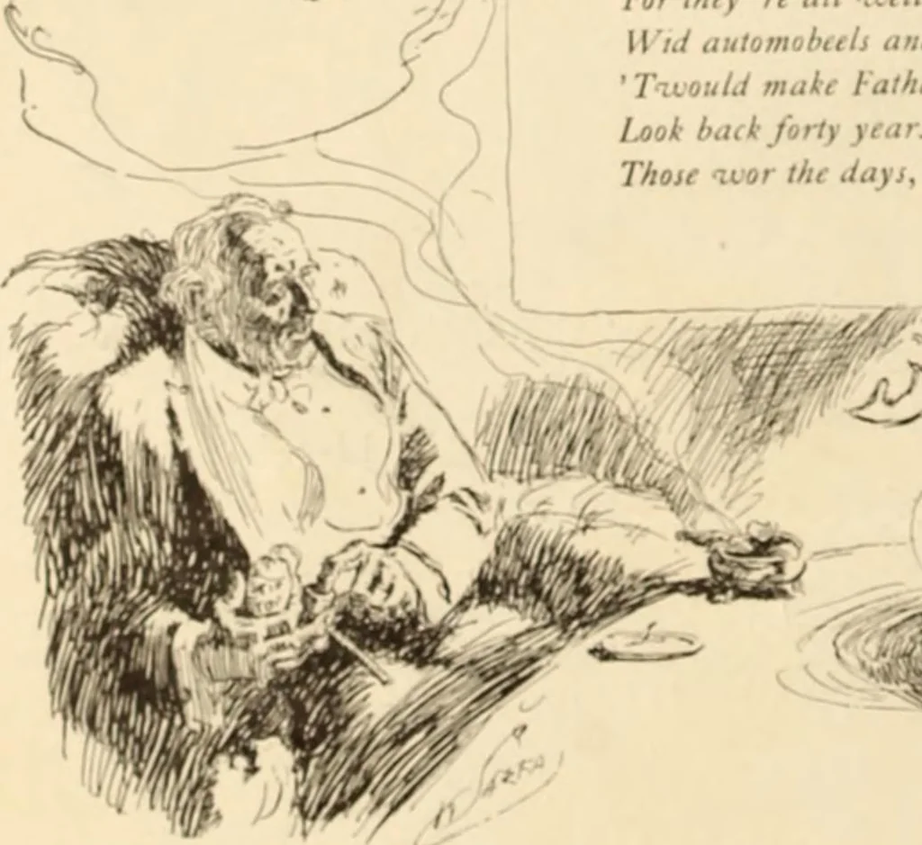 An illustration from Caricature. ed 1908, 1908, leaf 187