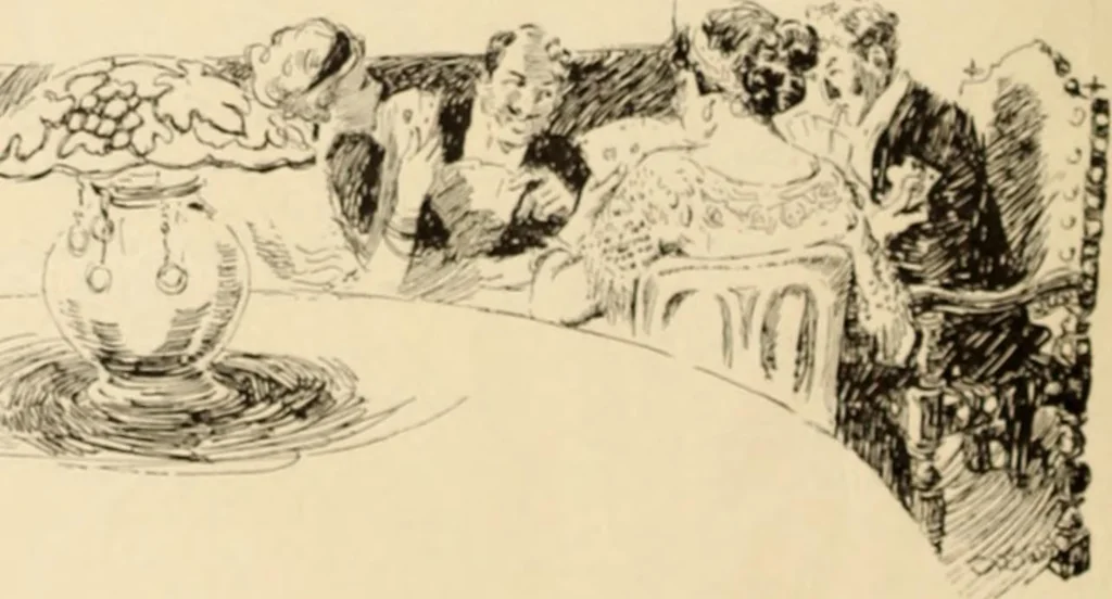 An illustration from Caricature. ed 1908, 1908, leaf 187