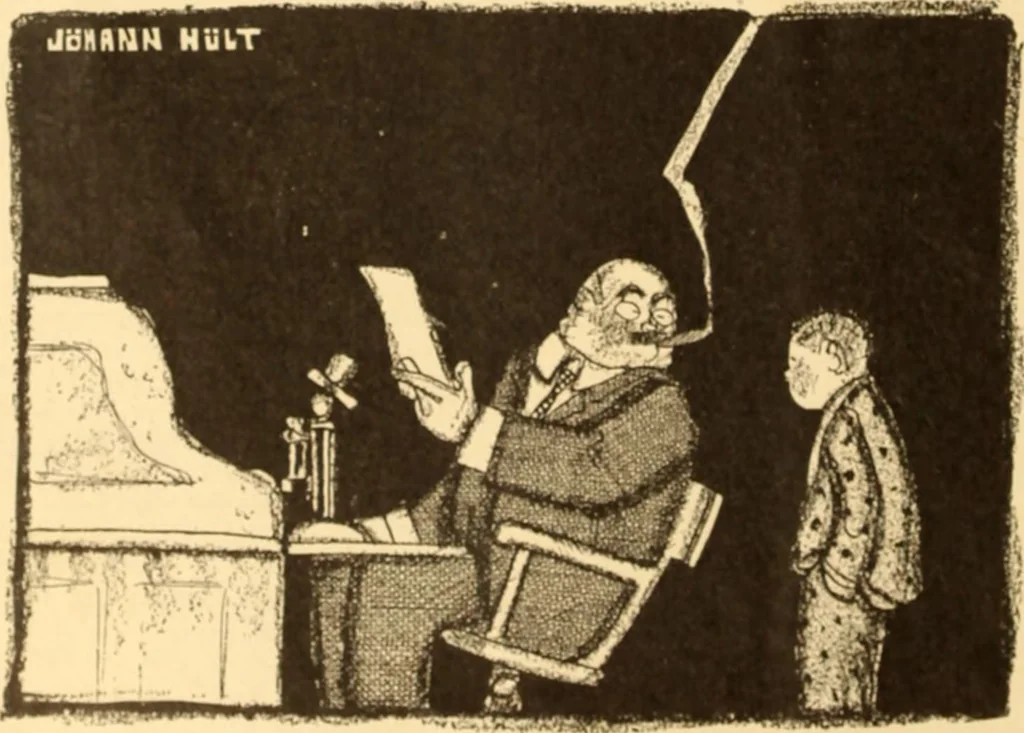 An illustration from Caricature. ed 1908, 1908, leaf 19
