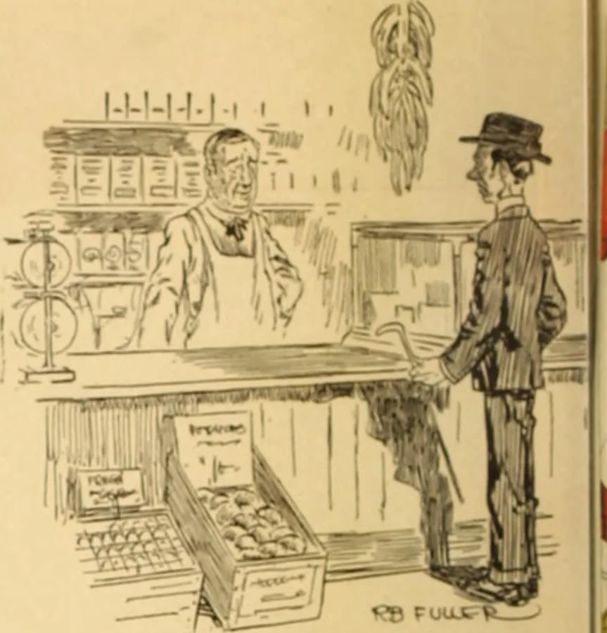 An illustration from Caricature. ed 1908, 1908, leaf 19
