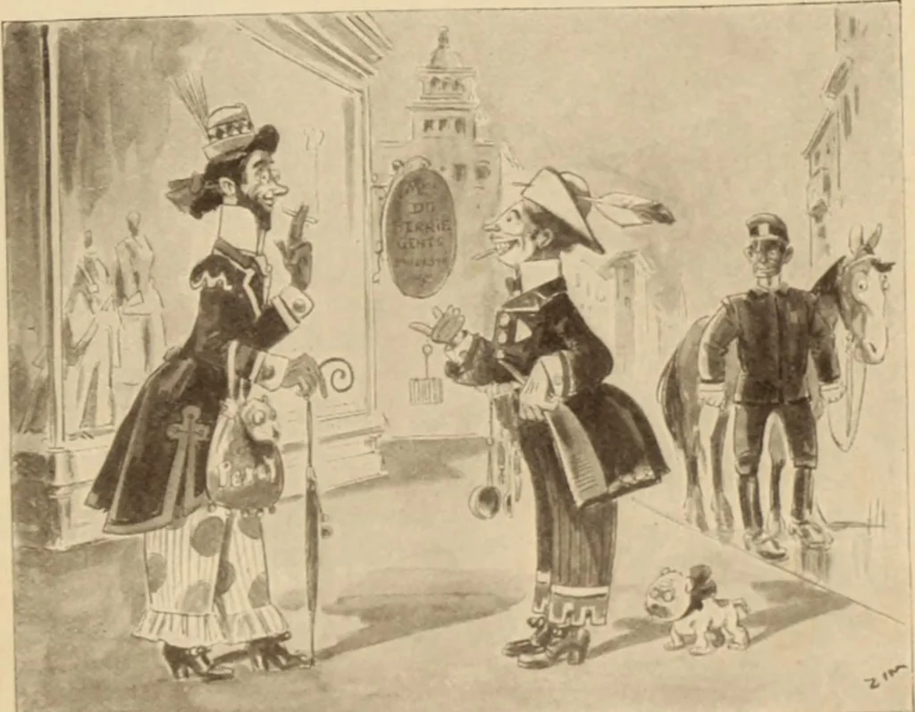 An illustration from Caricature. ed 1908, 1908, leaf 192
