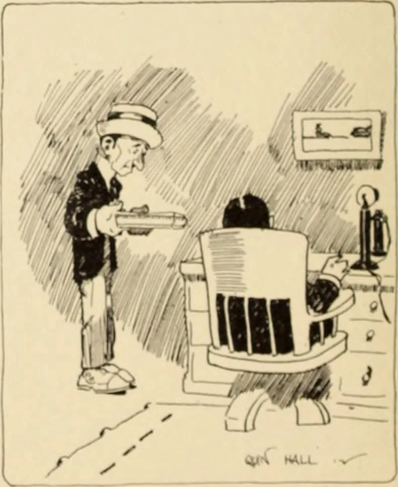 An illustration from Caricature. ed 1908, 1908, leaf 195