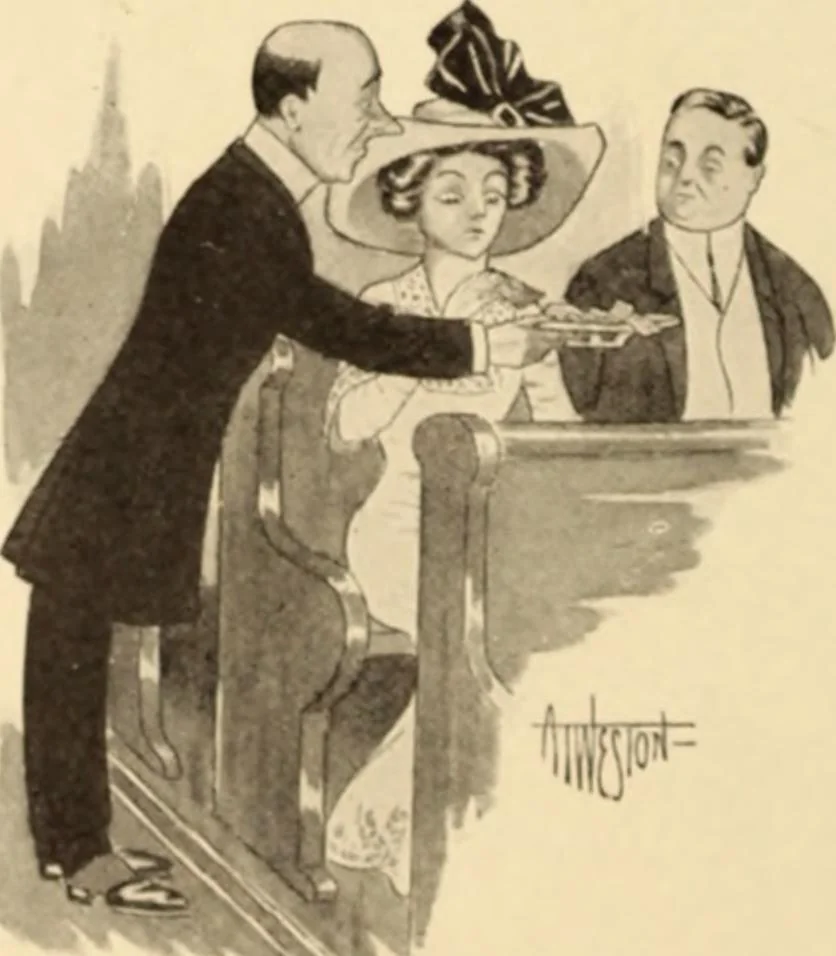 An illustration from Caricature. ed 1908, 1908, leaf 197