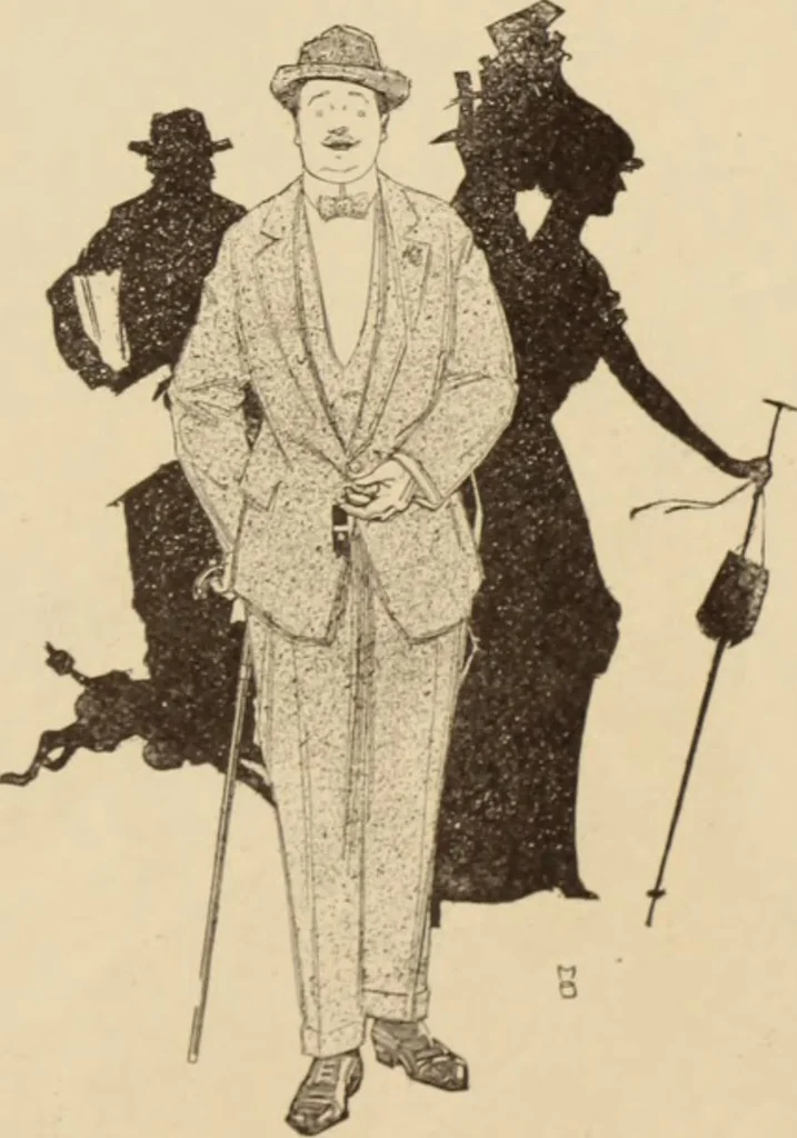 An illustration from Caricature. ed 1908, 1908, leaf 198