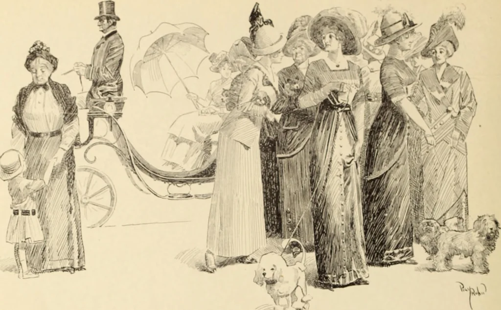 An illustration from Caricature. ed 1908, 1908, leaf 199