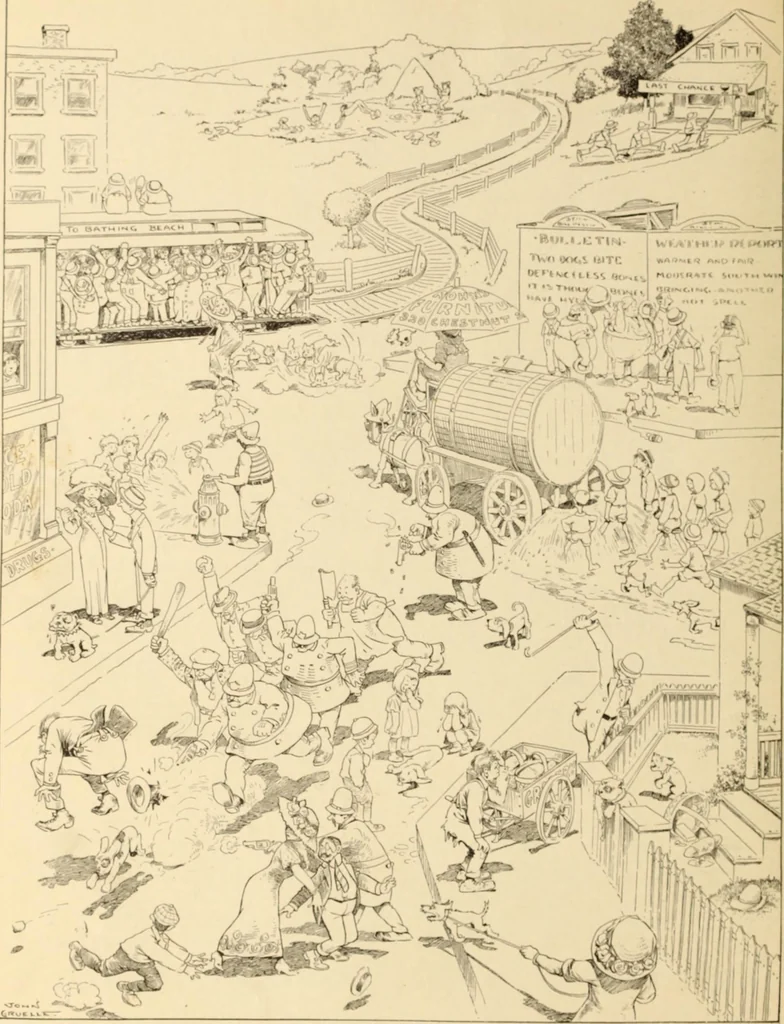 An illustration from Caricature. ed 1908, 1908, leaf 201