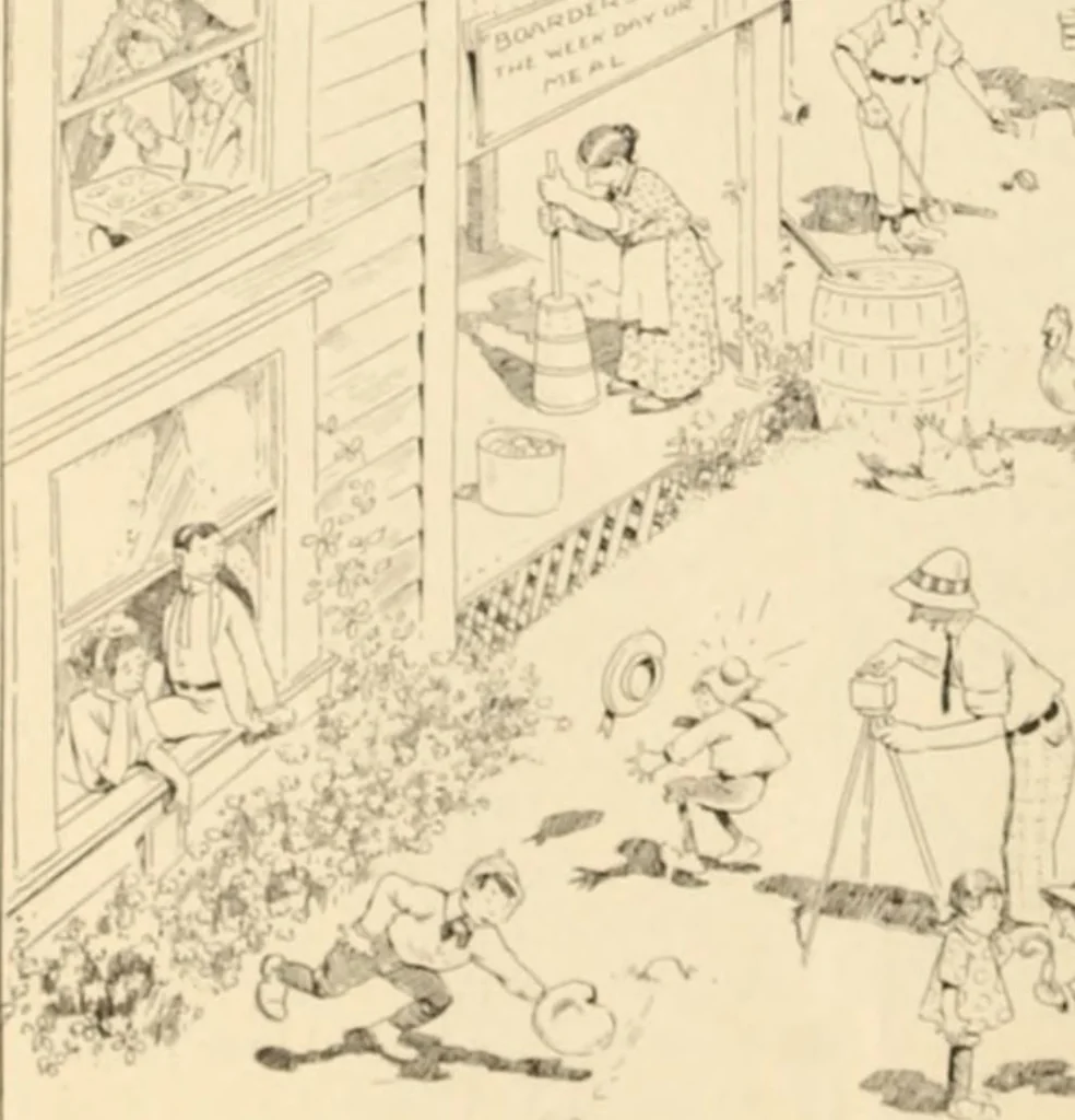 An illustration from Caricature. ed 1908, 1908, leaf 203