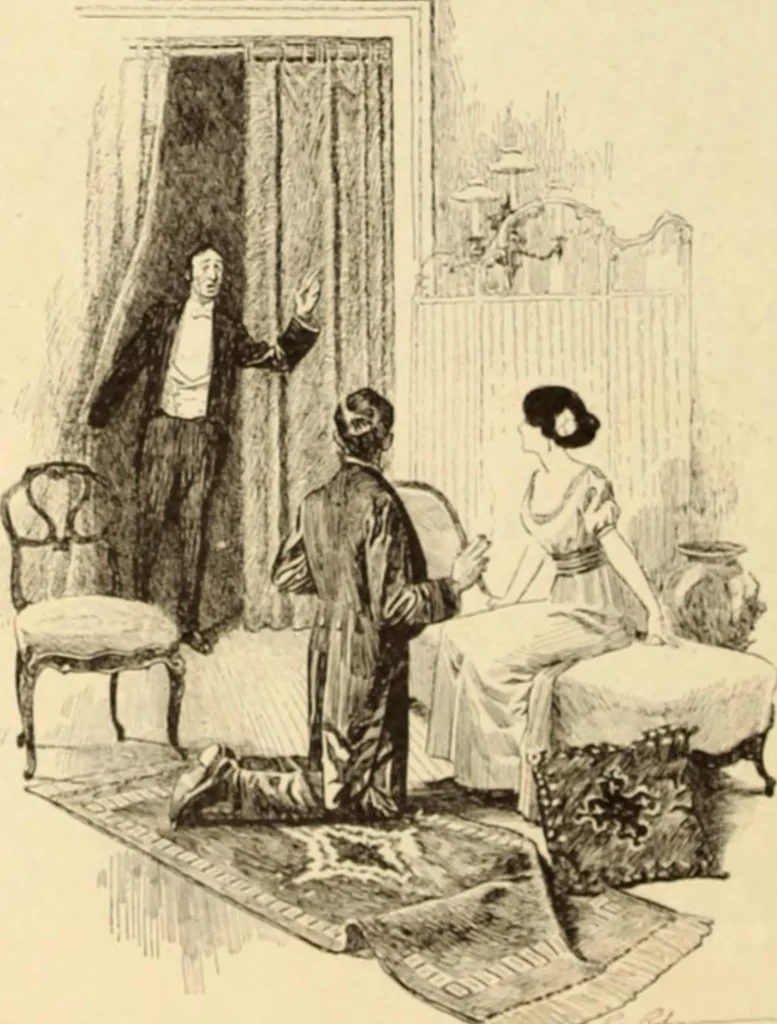 An illustration from Caricature. ed 1908, 1908, leaf 207