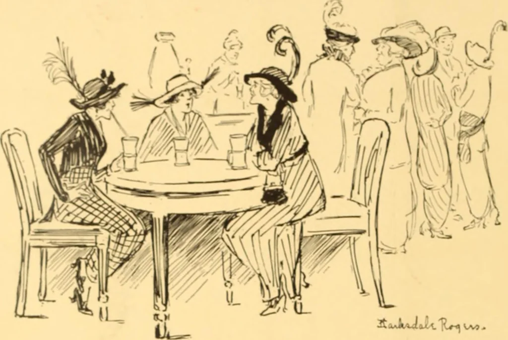 An illustration from Caricature. ed 1908, 1908, leaf 21