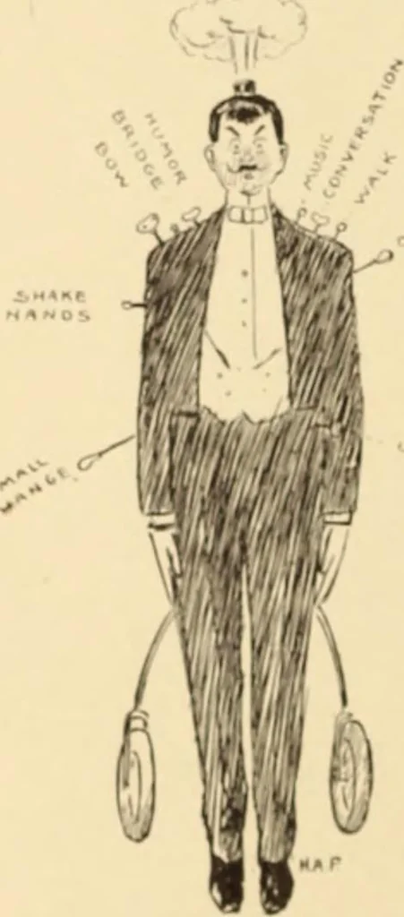 An illustration from Caricature. ed 1908, 1908, leaf 217