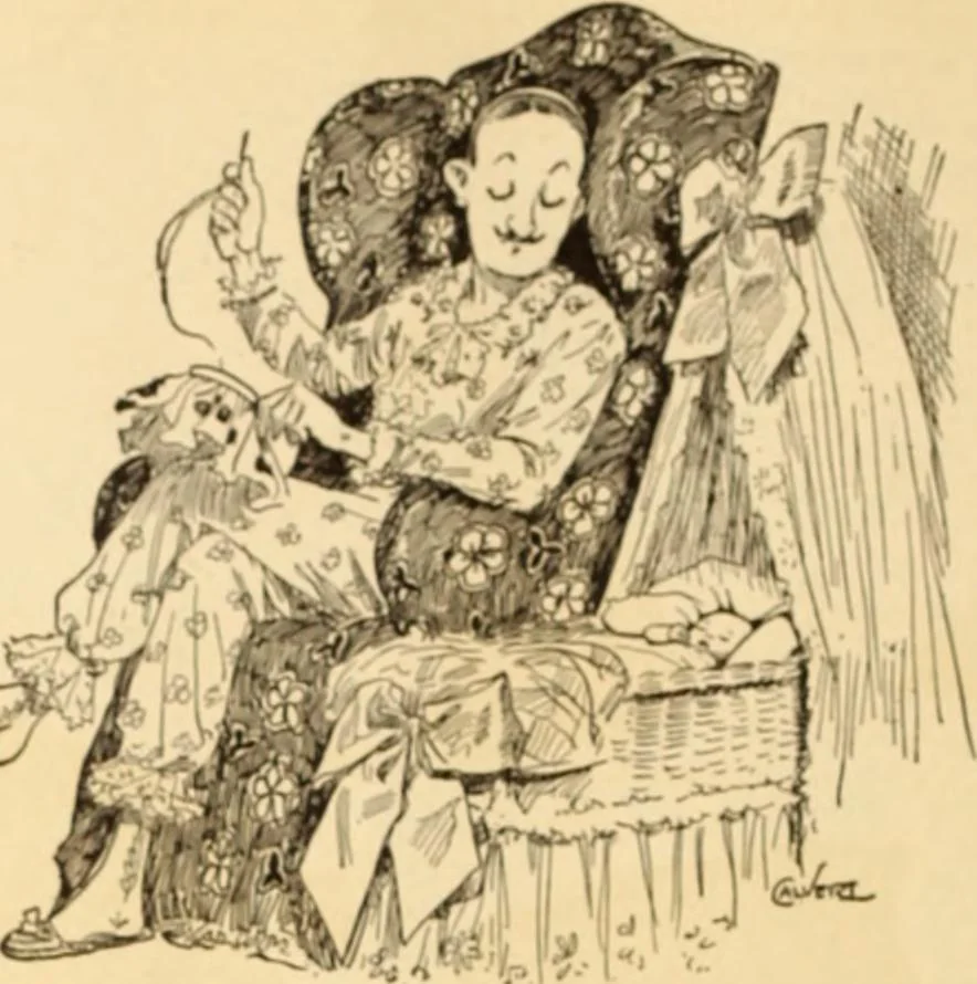 An illustration from Caricature. ed 1908, 1908, leaf 27