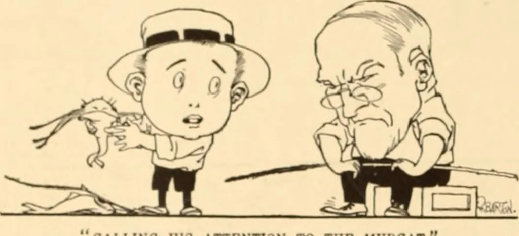 An illustration from Caricature. ed 1908, 1908, leaf 29