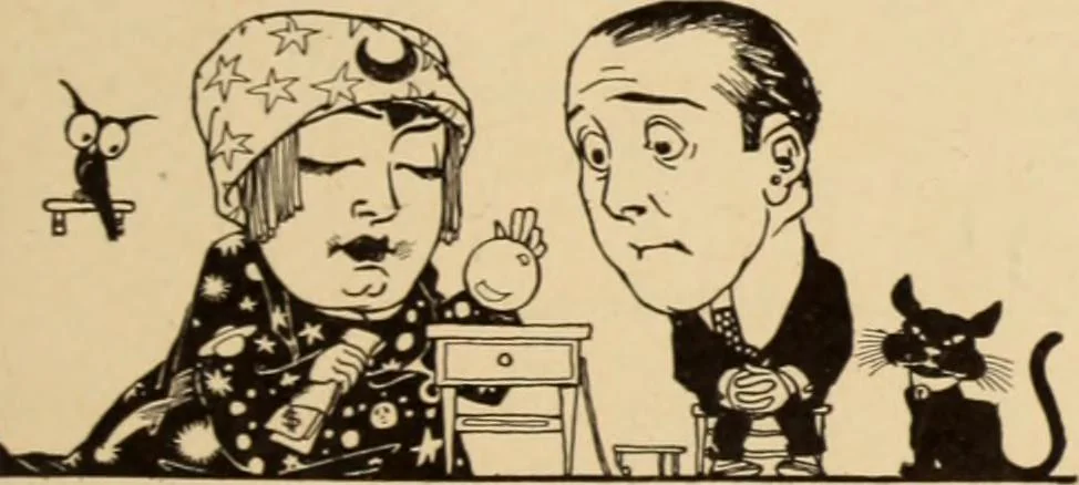 An illustration from Caricature. ed 1908, 1908, leaf 42