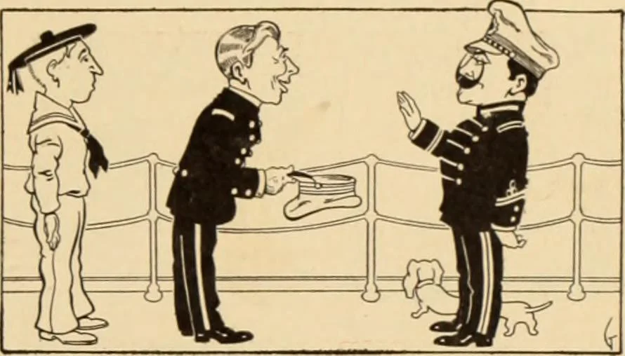 An illustration from Caricature. ed 1908, 1908, leaf 42