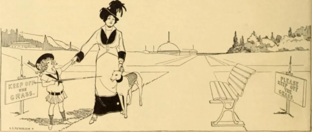 An illustration from Caricature. ed 1908, 1908, leaf 47