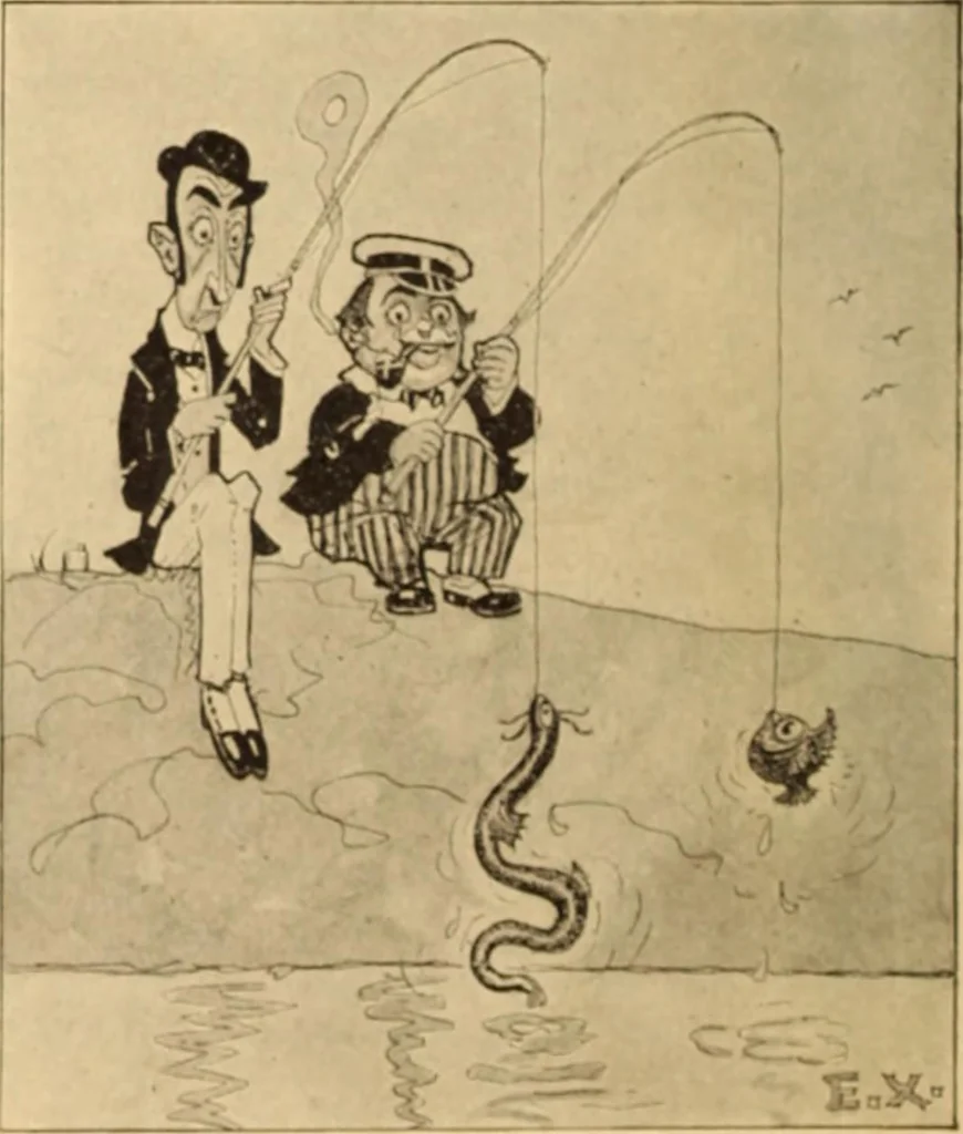 An illustration from Caricature. ed 1908, 1908, leaf 49