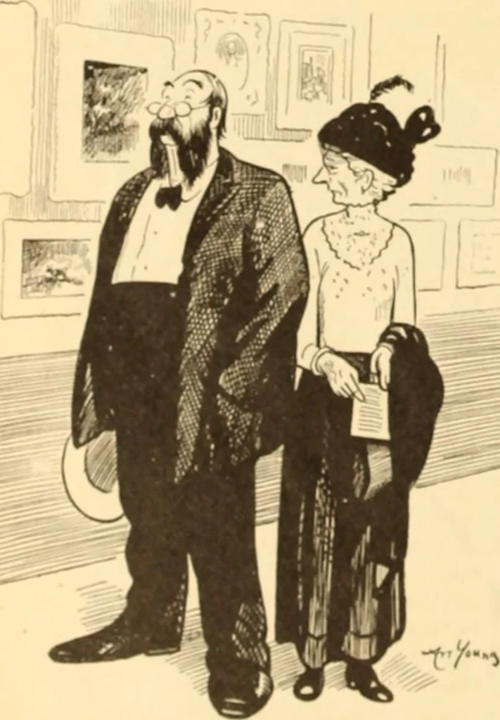 An illustration from Caricature. ed 1908, 1908, leaf 59