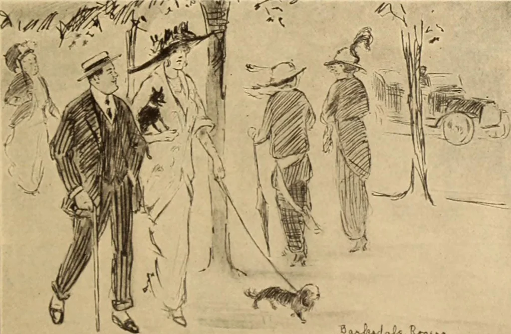 An illustration from Caricature. ed 1908, 1908, leaf 66
