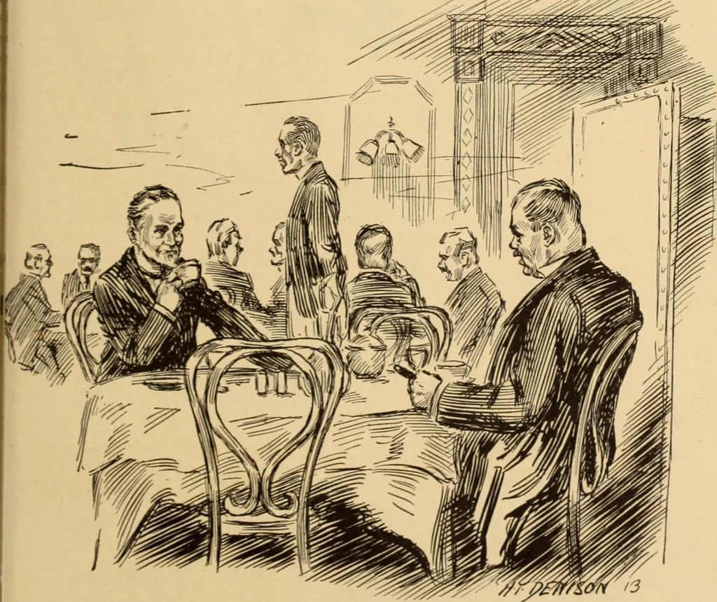 An illustration from Caricature. ed 1908, 1908, leaf 70