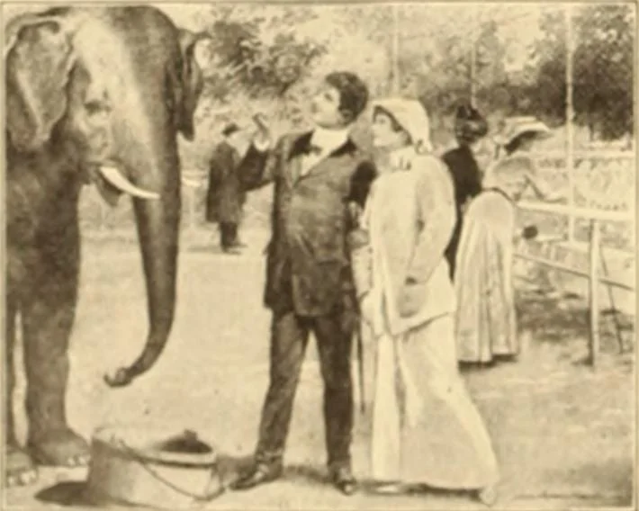 An illustration from Caricature. ed 1908, 1908, leaf 77
