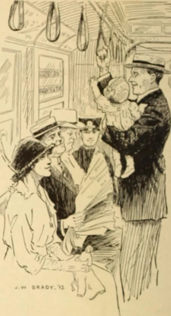 An illustration from Caricature. ed 1908, 1908, leaf 81