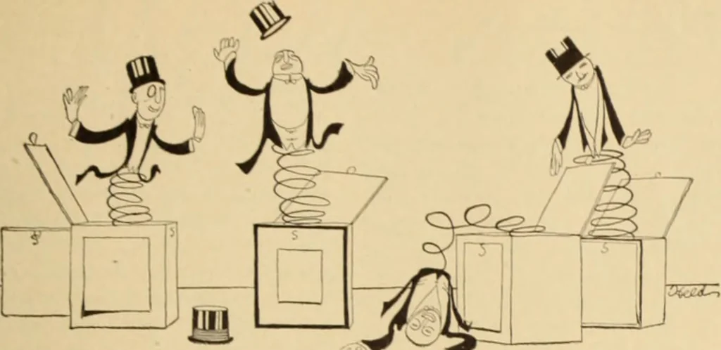An illustration from Caricature. ed 1908, 1908, leaf 88