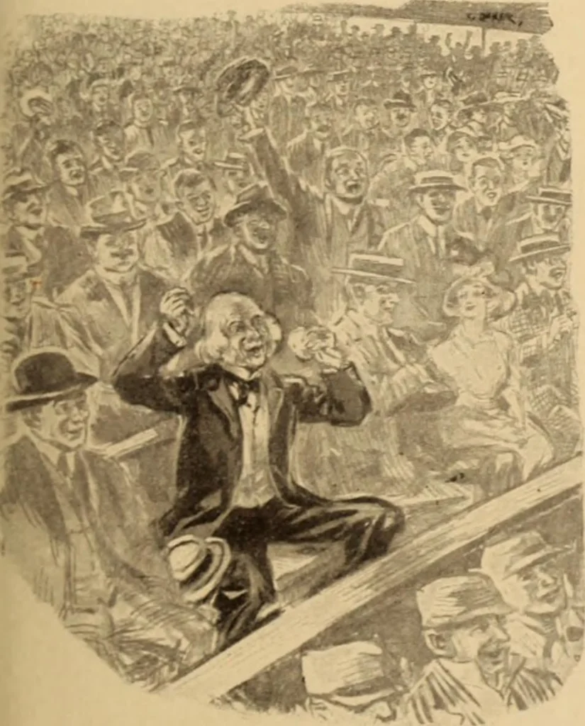 An illustration from Caricature. ed 1908, 1908, leaf 88