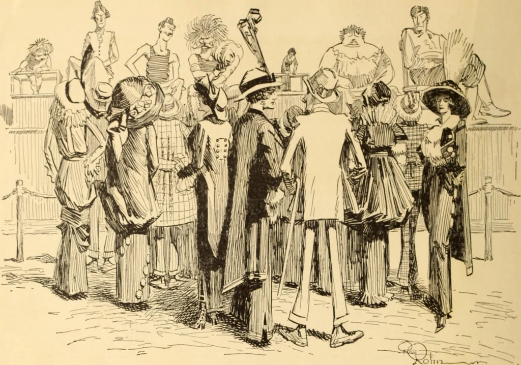 An illustration from Caricature. ed 1908, 1908, leaf 9