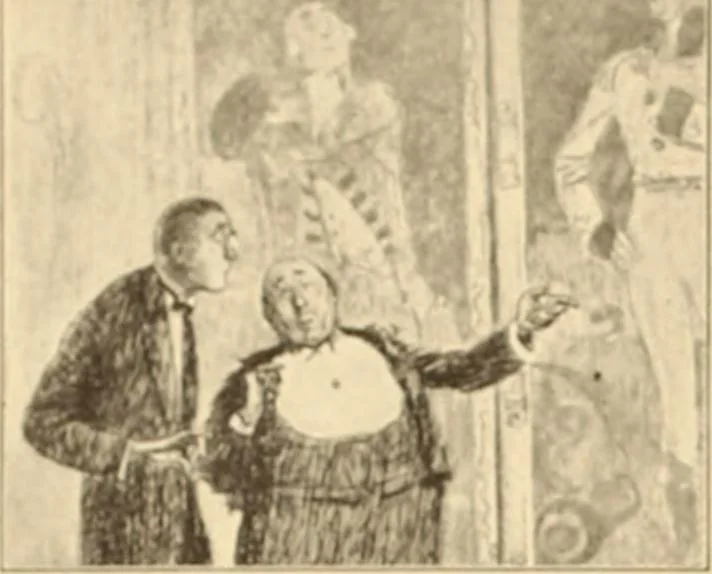 An illustration from Caricature. ed 1908, 1908, leaf 91