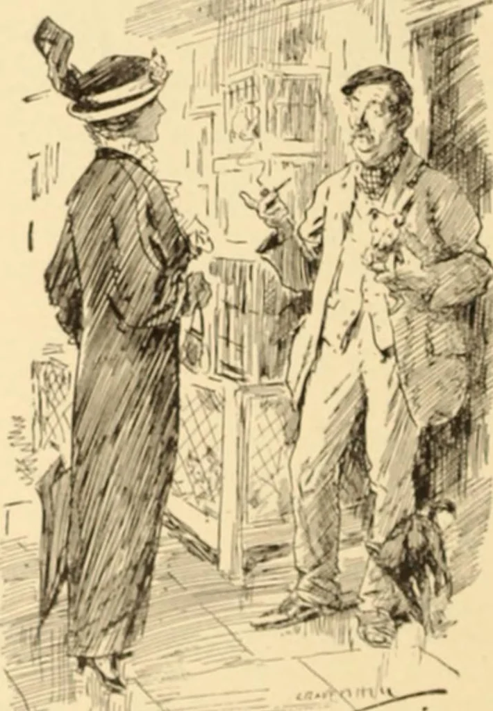 An illustration from Caricature. ed 1908, 1908, leaf 91