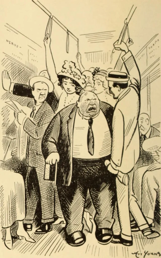 An illustration from Caricature. ed 1908, 1908, leaf 93