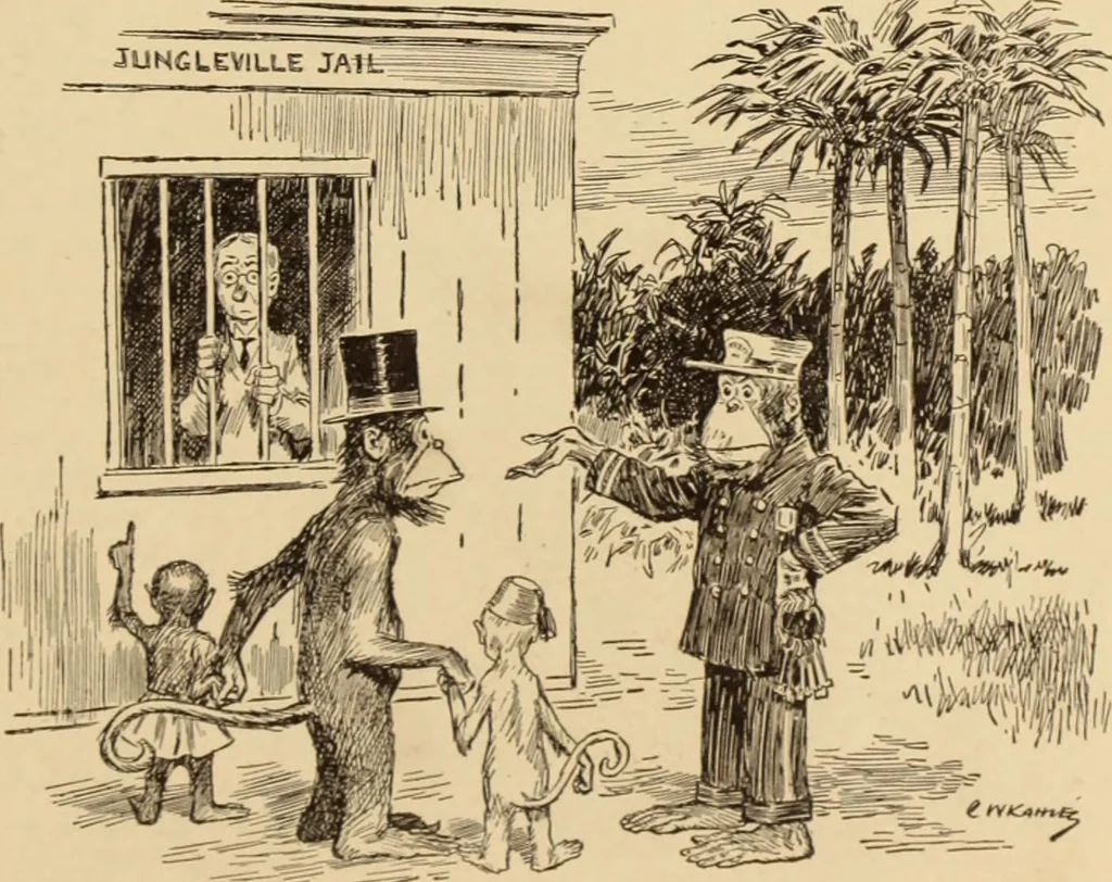 An illustration from Caricature. ed 1908, 1908, leaf 94