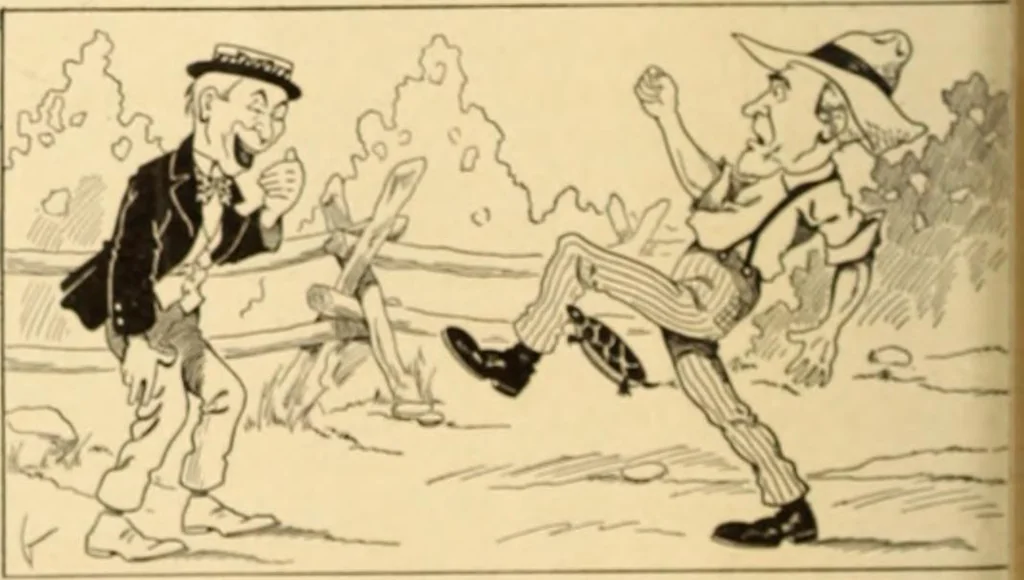 An illustration from Caricature. ed 1908, 1908, leaf 97