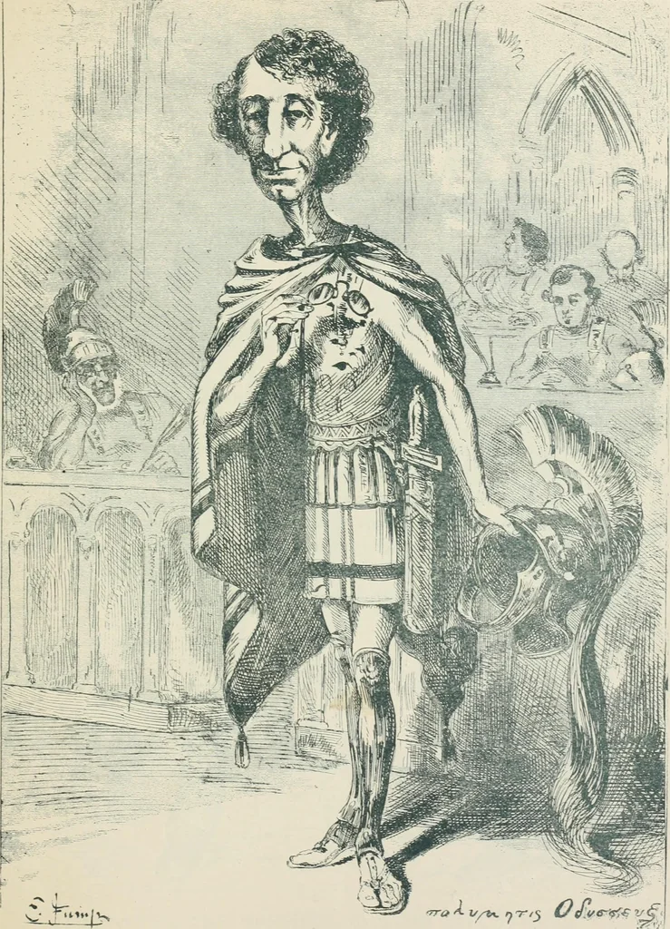 An illustration from A caricature history of Canadian politics : events from the union of 1841, as illustrated by cartoons from "Grip", and various other sources, 1886, leaf 156