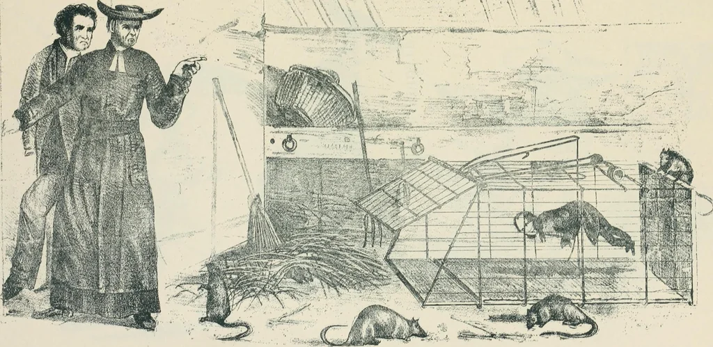 An illustration from A caricature history of Canadian politics : events from the union of 1841, as illustrated by cartoons from "Grip", and various other sources, 1886, leaf 78