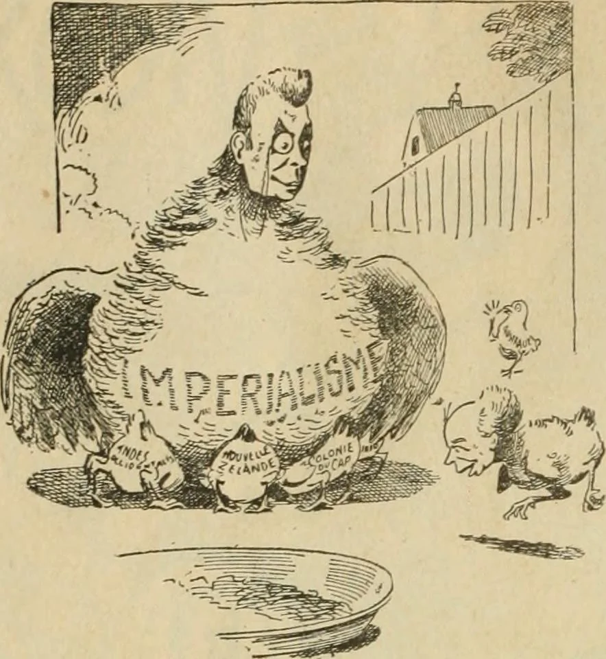 An illustration from Caricature politique au Canada = Free lance political caricature in Canada, 1904, leaf 13