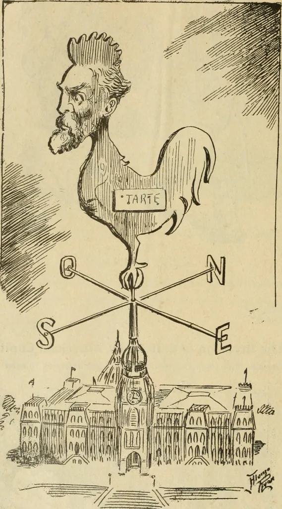 An illustration from Caricature politique au Canada = Free lance political caricature in Canada, 1904, leaf 17