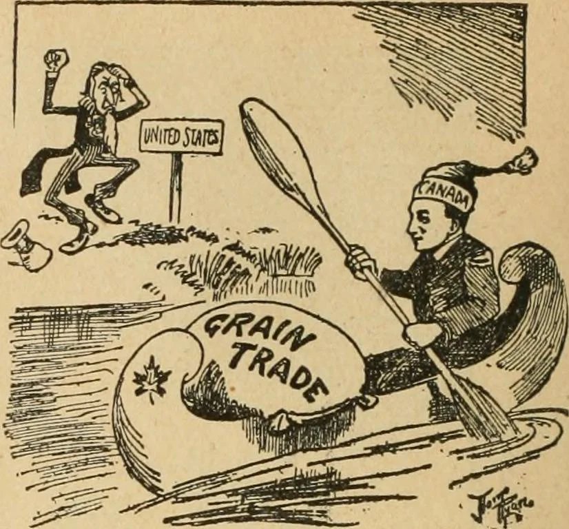An illustration from Caricature politique au Canada = Free lance political caricature in Canada, 1904, leaf 25
