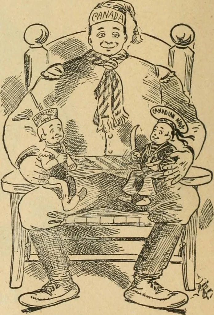 An illustration from Caricature politique au Canada = Free lance political caricature in Canada, 1904, leaf 25