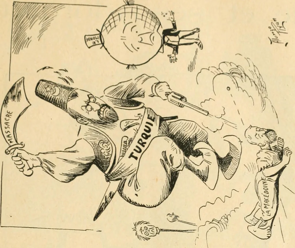 An illustration from Caricature politique au Canada = Free lance political caricature in Canada, 1904, leaf 26