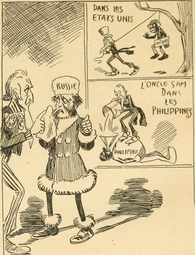 An illustration from Caricature politique au Canada = Free lance political caricature in Canada, 1904, leaf 28