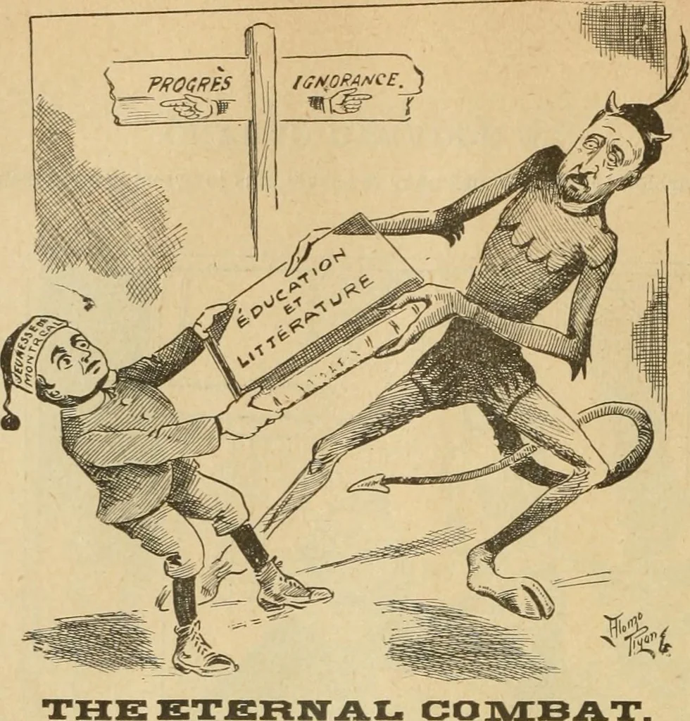 An illustration from Caricature politique au Canada = Free lance political caricature in Canada, 1904, leaf 31