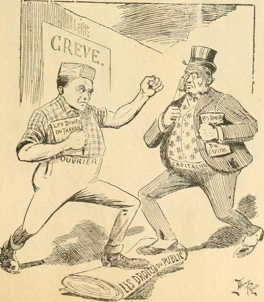An illustration from Caricature politique au Canada = Free lance political caricature in Canada, 1904, leaf 32