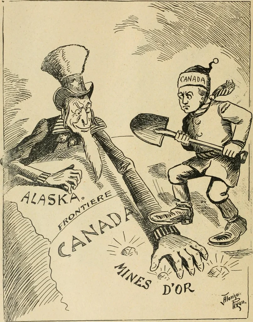 An illustration from Caricature politique au Canada = Free lance political caricature in Canada, 1904, leaf 39