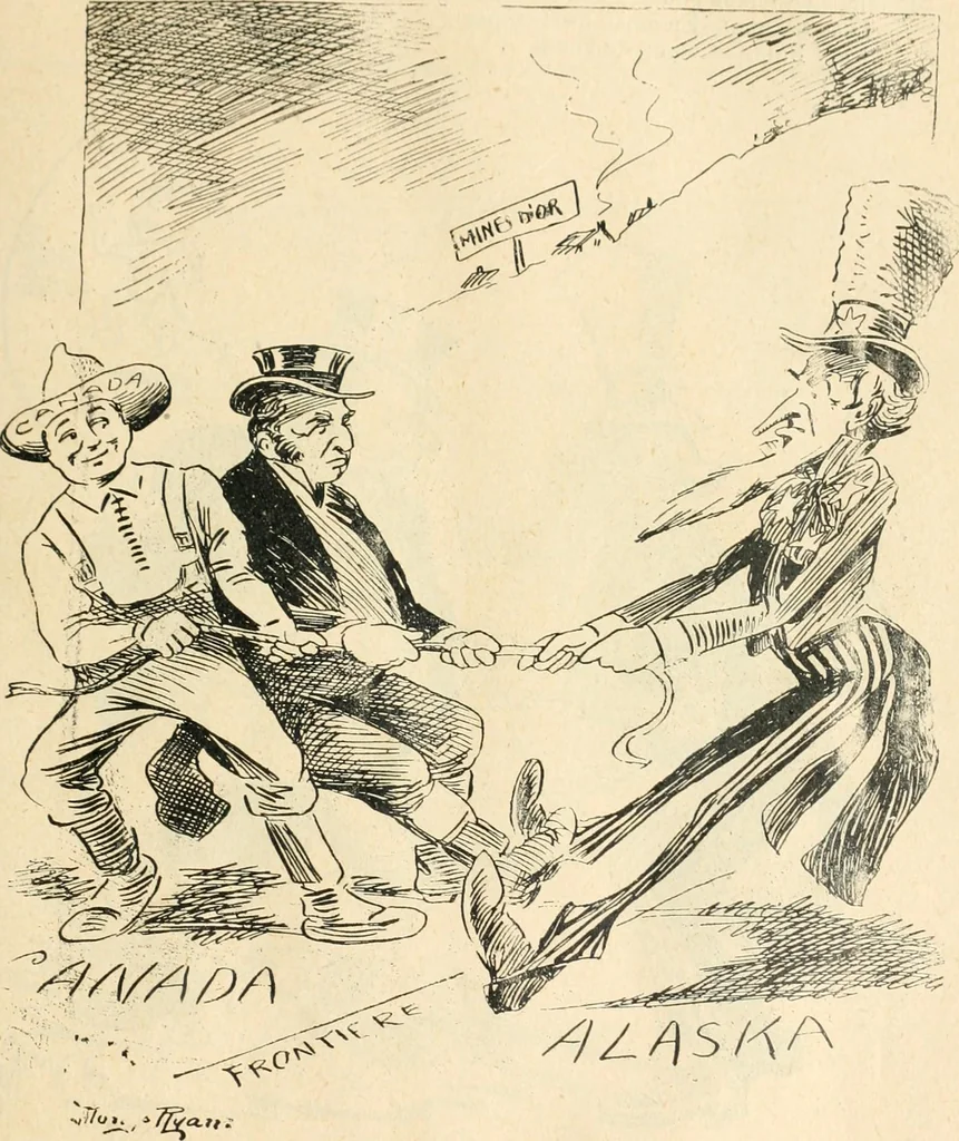 An illustration from Caricature politique au Canada = Free lance political caricature in Canada, 1904, leaf 40