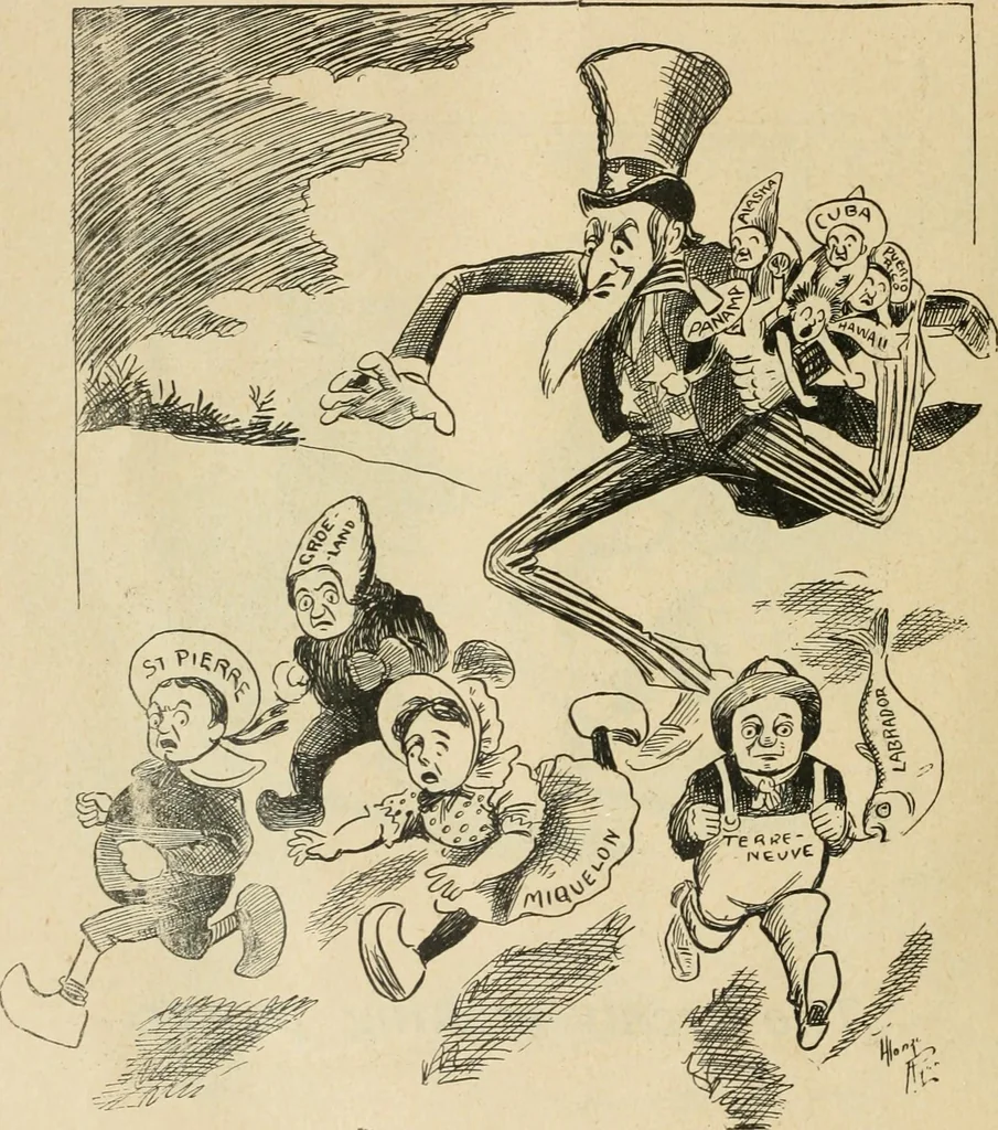 An illustration from Caricature politique au Canada = Free lance political caricature in Canada, 1904, leaf 43